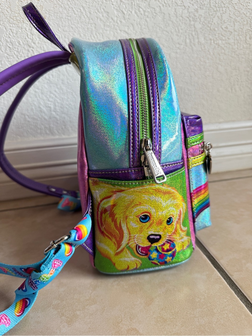 Loungefly Holographic Lisa Frank Mini Backpack - Picture 5 of 8